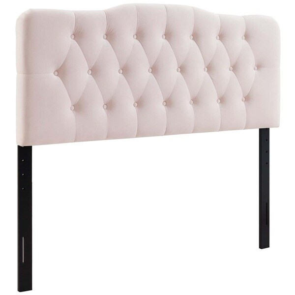 Modway Furniture Annabel Diamond Tufted Performance Velvet Headboard, Pink - King Size - MOD-6127-PNK