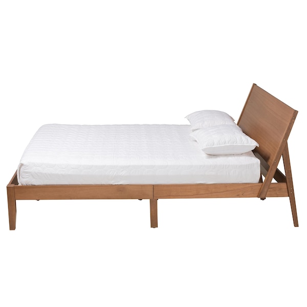 Baxton Studio Eileen Mid-Century Transitional Walnut Brown Finished Wood Queen Size Platform Bed - 232-13242-ZORO