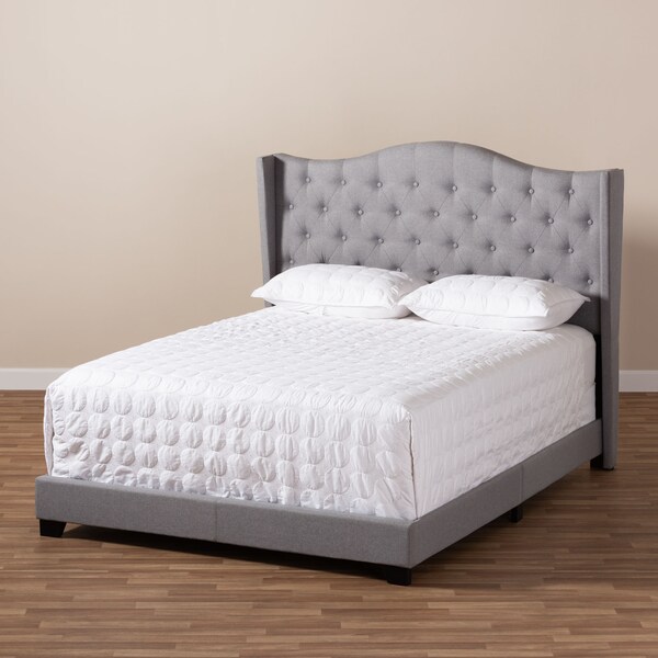 Baxton Studio Alesha Modern Grey Upholstered Full Size Bed - 149-8929
