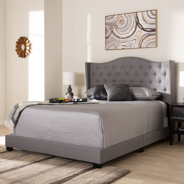 Baxton Studio Alesha Modern Grey Upholstered Full Size Bed - 149-8929