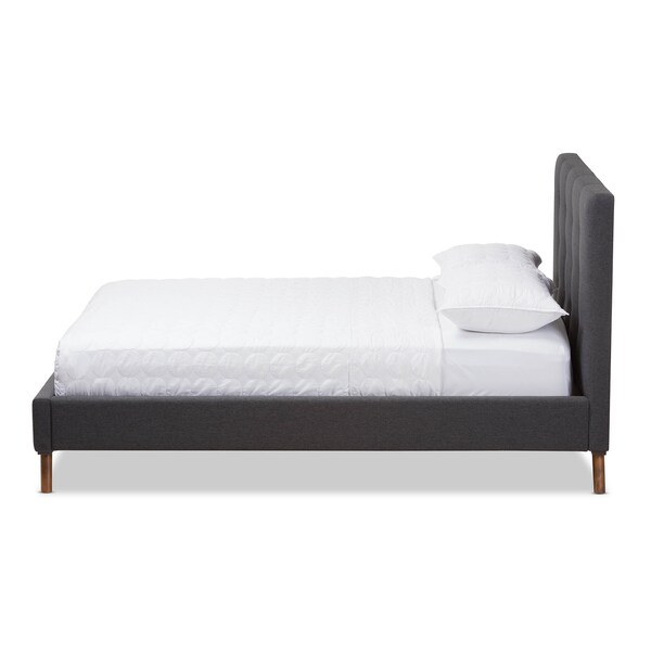 Baxton Studio Valencia Dark Grey King Size Platform Bed - 141-7837