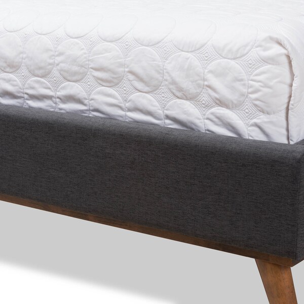 Baxton Studio Valencia Dark Grey King Size Platform Bed - 141-7837