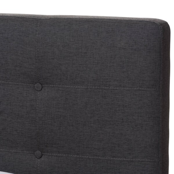Baxton Studio Valencia Dark Grey King Size Platform Bed - 141-7837