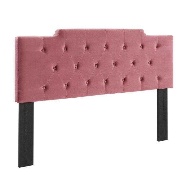 Modway Furniture Juliet Tufted Performance Velvet Headboard, Dusty Rose - Twin Size - MOD-6184-DUS