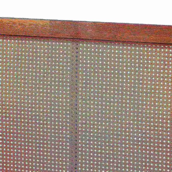 Baxton Studio Redmond Mid-Century Modern Walnut Brown Finished Wood and Synthetic Rattan Full Size Platform Bed - 183-11057-ZORO