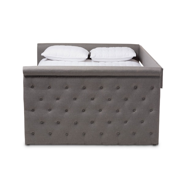 Baxton Studio Amaya Modern Grey Upholstered Full Size Daybed - 147-8731