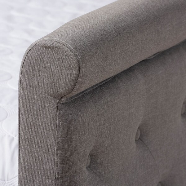 Baxton Studio Amaya Modern Grey Upholstered Full Size Daybed - 147-8731