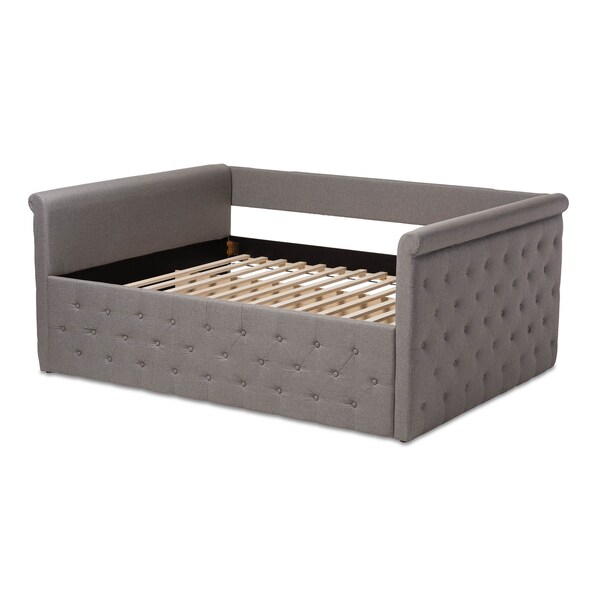Baxton Studio Amaya Modern Grey Upholstered Full Size Daybed - 147-8731
