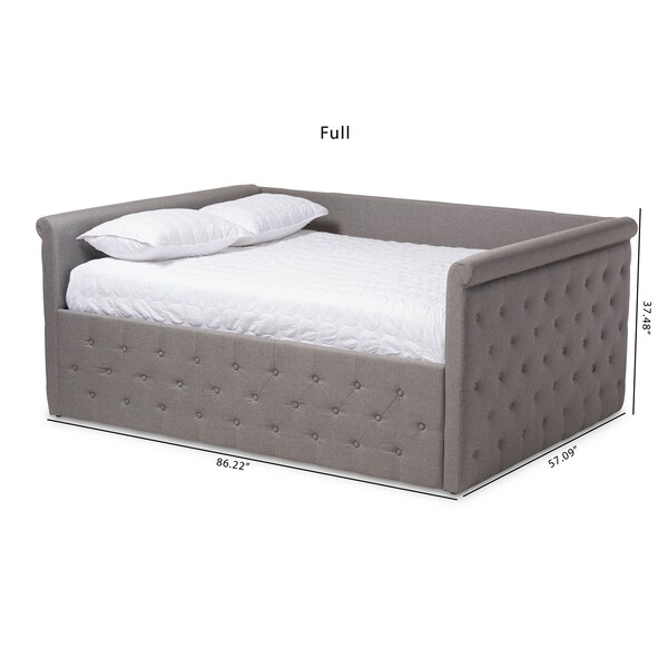 Baxton Studio Amaya Modern Grey Upholstered Full Size Daybed - 147-8731