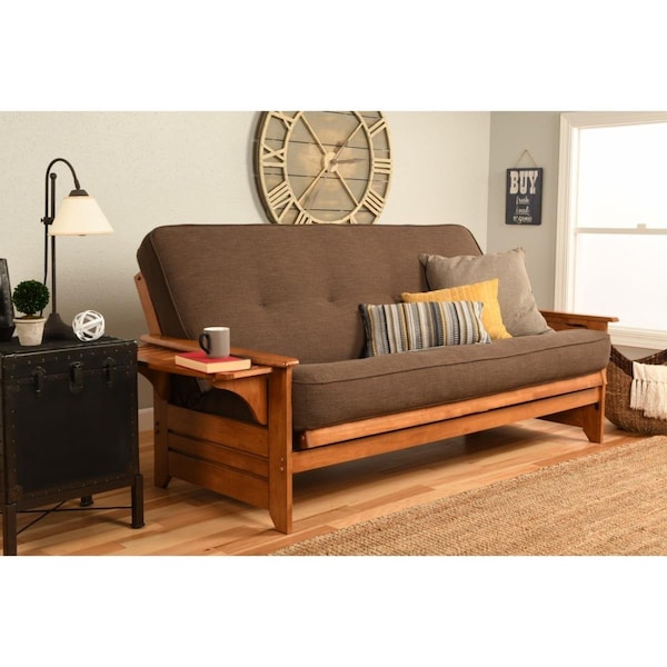 Templeton Phoenix Barbados Futon Frame with Linen Cocoa Mattress - Full Size - TE2597767