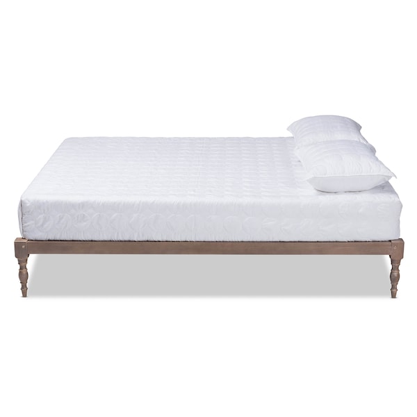 Baxton Studio Iseline Antique Oak Finished Wood Queen Size Platform Bed Frame - 160-10034