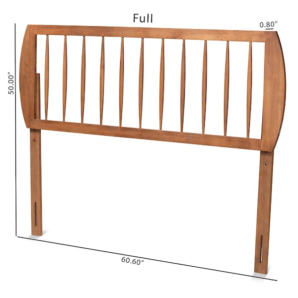 Baxton Studio Norman Modern and Contemporary Transitional Ash Walnut Finished Wood Full Size Headboard - 181-11120-ZORO
