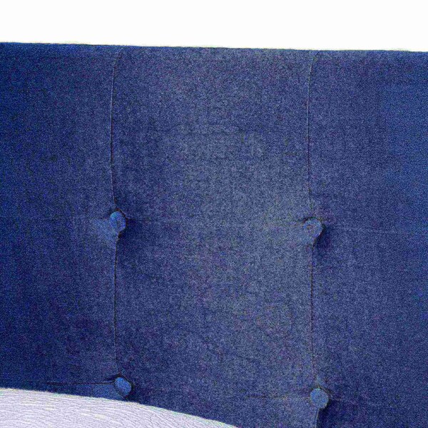 Baxton Studio Caprice Modern and Contemporary Glam Navy Blue Velvet Fabric Twin Size Panel Bed - 183-11256-ZORO
