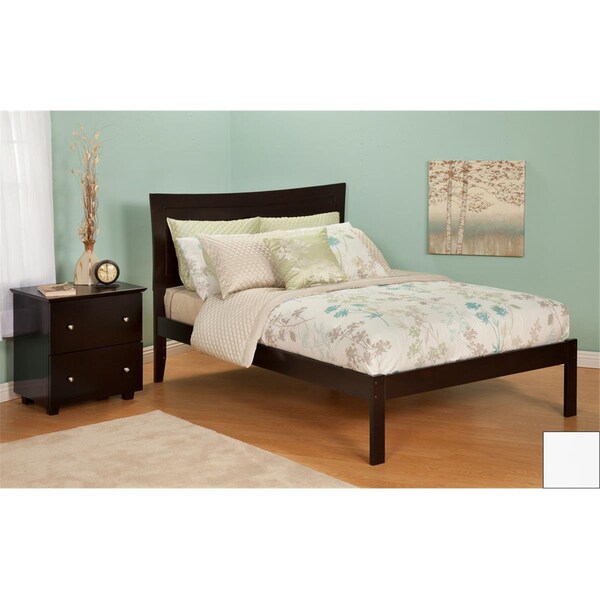 Atlantic Furniture Metro Full Bed with Open Foot Rail in a White Finish - AR9031002
