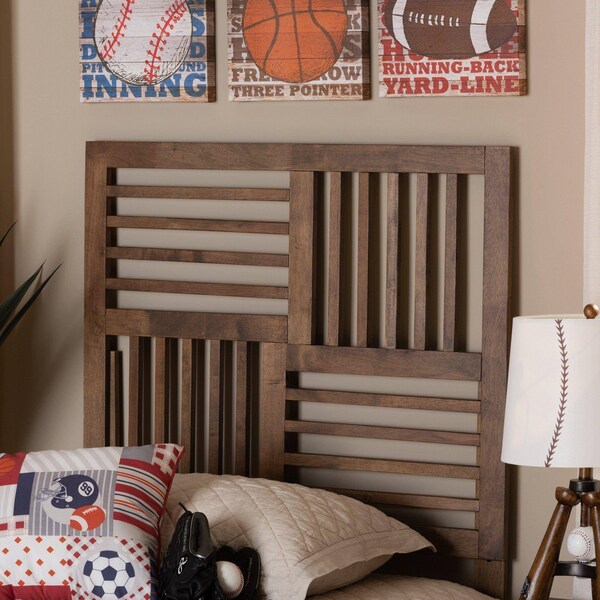 Baxton Studio Adler Modern and Contemporary Transitional Ash Walnut Finished Wood Twin Size Headboard - 180-11142-ZORO