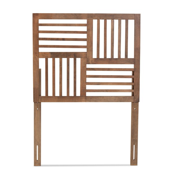Baxton Studio Adler Modern and Contemporary Transitional Ash Walnut Finished Wood Twin Size Headboard - 180-11142-ZORO