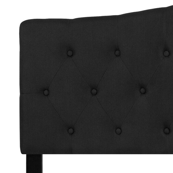 Flash Furniture Cambridge Headboard, Queen, Black Fabric - HG-HB1708-Q-BK-GG