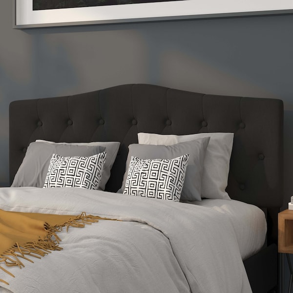 Flash Furniture Cambridge Headboard, Queen, Black Fabric - HG-HB1708-Q-BK-GG