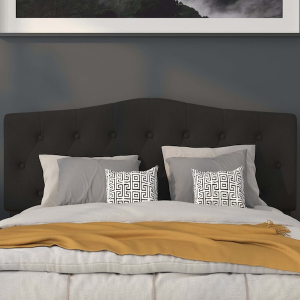 Flash Furniture Cambridge Headboard, Queen, Black Fabric - HG-HB1708-Q-BK-GG