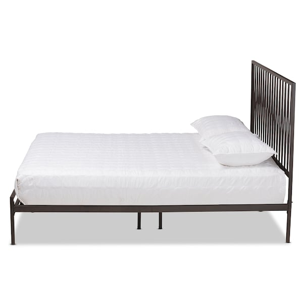 Baxton Studio Jeanette Modern and Contemporary Black Finished Metal Full Size Platform Bed - 176-10991-ZORO