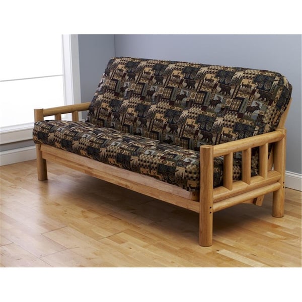 Kodiak Lodge Frame Peters Cabin Full Mattress- Maroon - Cream - KFLDPCABLF5MD3