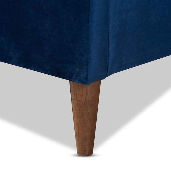 Baxton Studio Frida Royal Blue Velvet Upholstered Full Size Bed - 157-9570