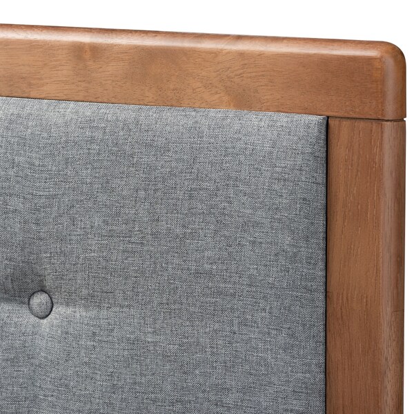 Baxton Studio Cosma Ash Walnut Wood 4-Drawer Full Size Platform Storage Bed - 173-9431-10668