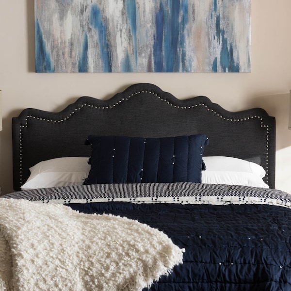 Baxton Studio Nadeen Modern Dark Grey Full Size Headboard - 134-7251