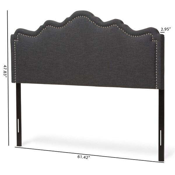 Baxton Studio Nadeen Modern Dark Grey Full Size Headboard - 134-7251
