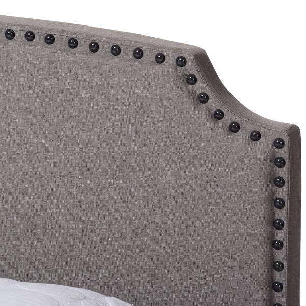 Baxton Studio Odette Modern Light Grey Upholstered Queen Size Bed - 146-8249