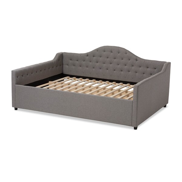 Baxton Studio Eliza Grey Upholstered Full Size Daybed - 147-8720