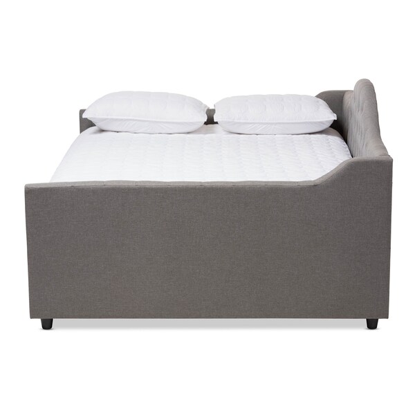 Baxton Studio Eliza Grey Upholstered Full Size Daybed - 147-8720