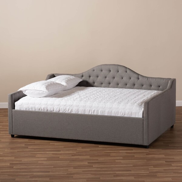 Baxton Studio Eliza Grey Upholstered Full Size Daybed - 147-8720