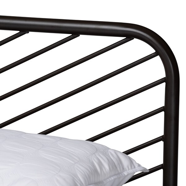 Baxton Studio Dora Modern and Contemporary Industrial Black Finished Metal Queen Size Platform Bed - 187-11629-ZORO
