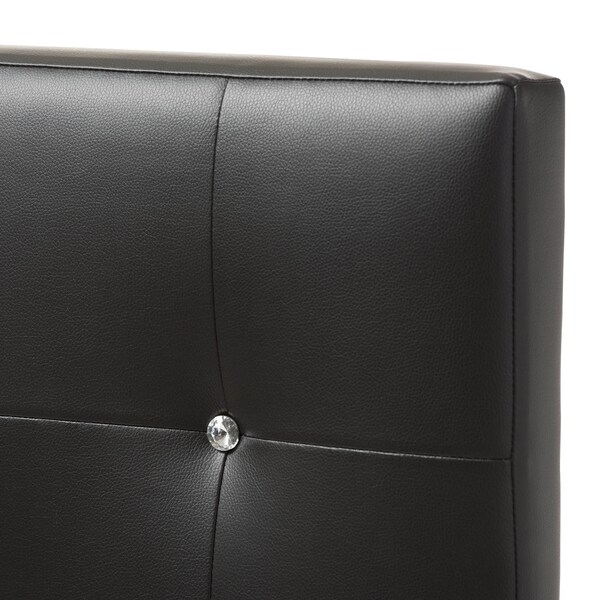 Baxton Studio Kirchem Modern Black Faux Leather Upholstered Twin Size Headboard - 125-6964