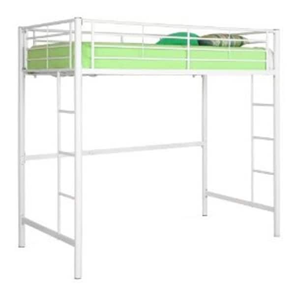 Walker Edison Furniture Walker Edison BTOLWH Sunrise Metal Twin/Loft Bunk Bed - White - BTOLWH