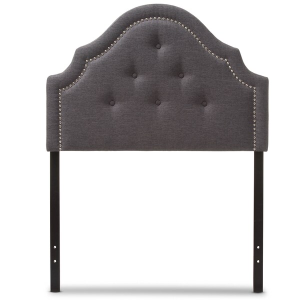Baxton Studio Cora Modern Dark Grey Upholstered Twin Size Headboard - 125-6984
