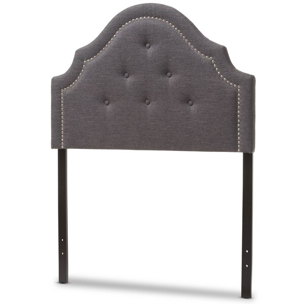 Baxton Studio Cora Modern Dark Grey Upholstered Twin Size Headboard - 125-6984