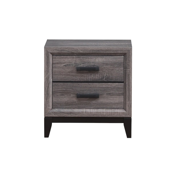 Global Furniture Usa Rustic Transitional Foil Kate Grey King Bed Group - 2852