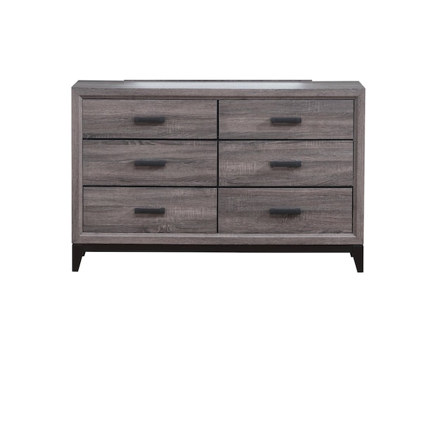 Global Furniture Usa Rustic Transitional Foil Kate Grey King Bed Group - 2852