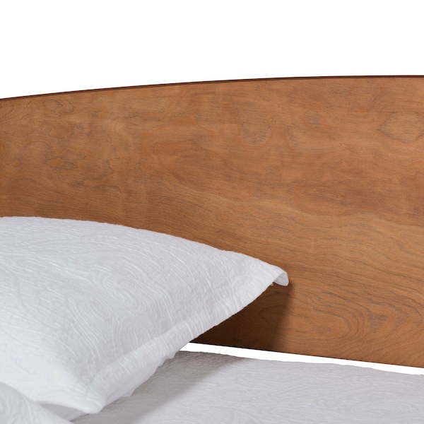 Baxton Studio Veles Mid-Century Modern Ash Walnut Finished Wood Full Size Daybed with Trundle - 183-11174-9826-ZORO
