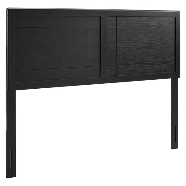 Modway Furniture 78 x 22.5 x 0.5 in. Archie Wood Headboard, Black - King Size - MOD-6223-BLK