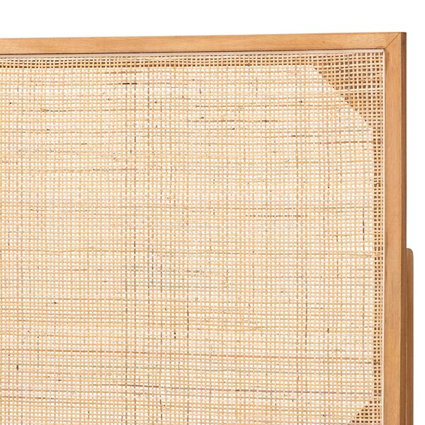 Bali & Pari Aurelia Modern Bohemian Natural Rattan Queen Size Headboard - 236-13315-ZORO