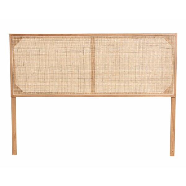 Bali & Pari Aurelia Modern Bohemian Natural Rattan Queen Size Headboard - 236-13315-ZORO