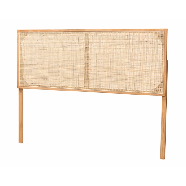 Bali & Pari Aurelia Modern Bohemian Natural Rattan Queen Size Headboard - 236-13315-ZORO