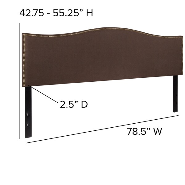 Flash Furniture King Size, Headboard, Brown Fabric - HG-HB1707-K-DBR-GG