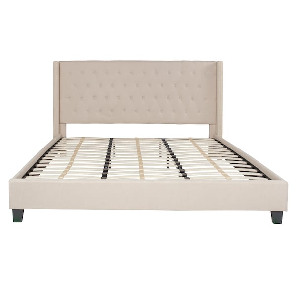 Flash Furniture Platform Bed, Riverdale, King, Beige - HG-36-GG