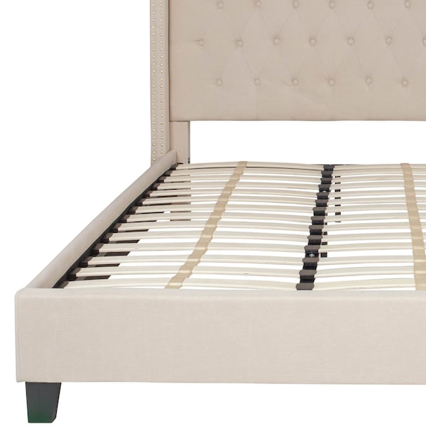 Flash Furniture Platform Bed, Riverdale, King, Beige - HG-36-GG