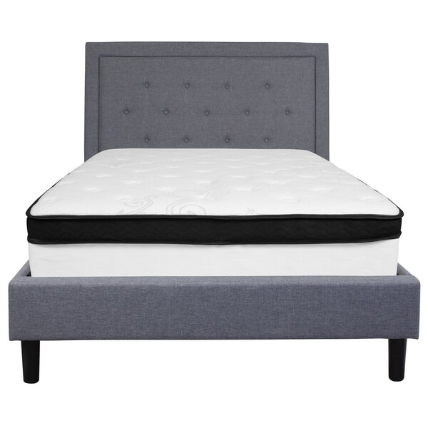 Flash Furniture Full Platform Bed Set, Gray - SL-BMF-26-GG