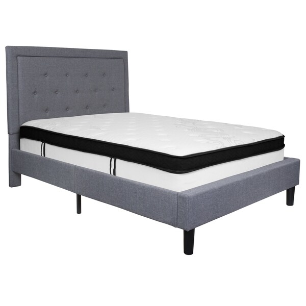 Flash Furniture Full Platform Bed Set, Gray - SL-BMF-26-GG